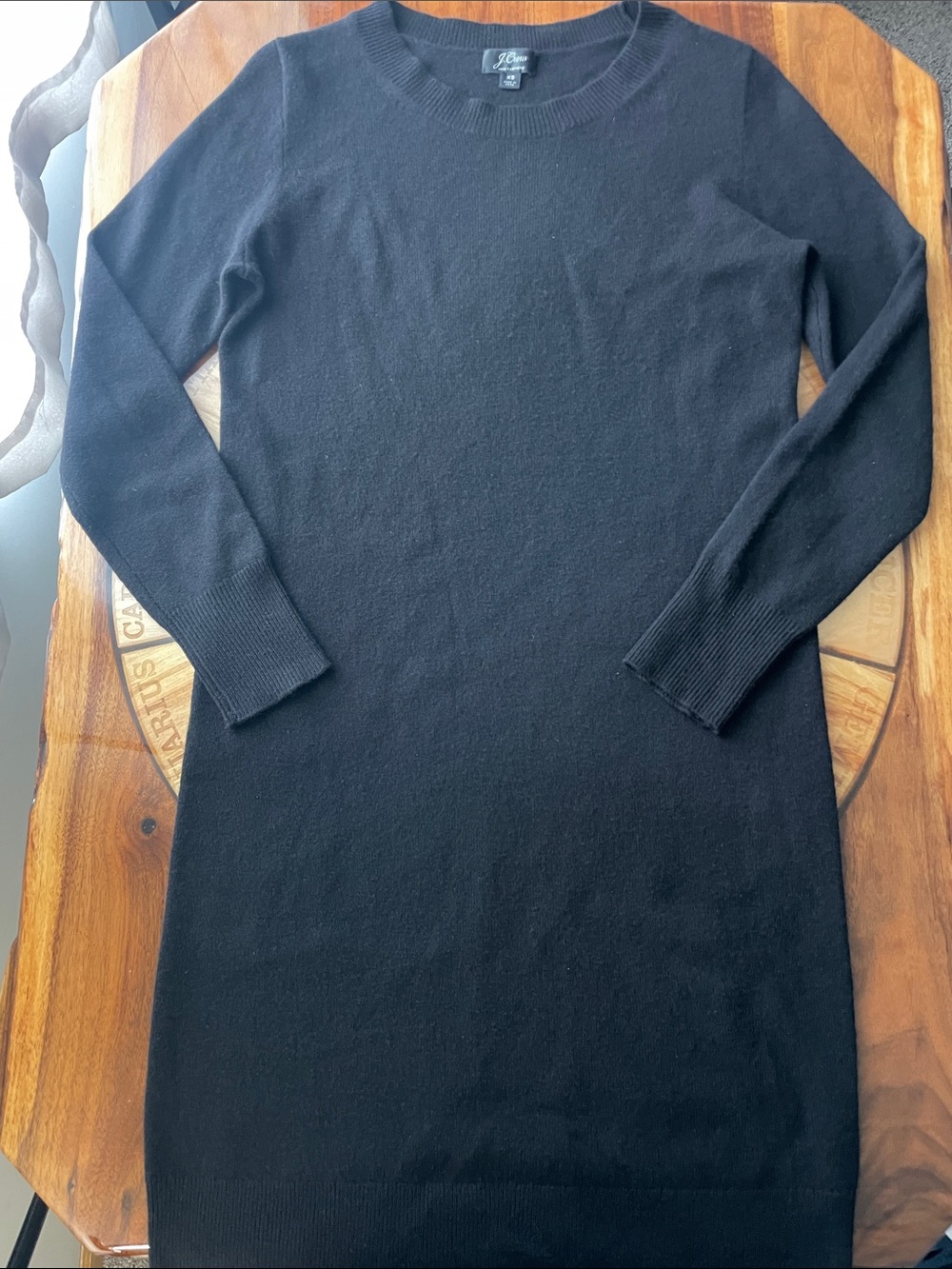 100% Cashmere Sweater Dress Classic Black Fall Winter Quiet Luxury Old Money